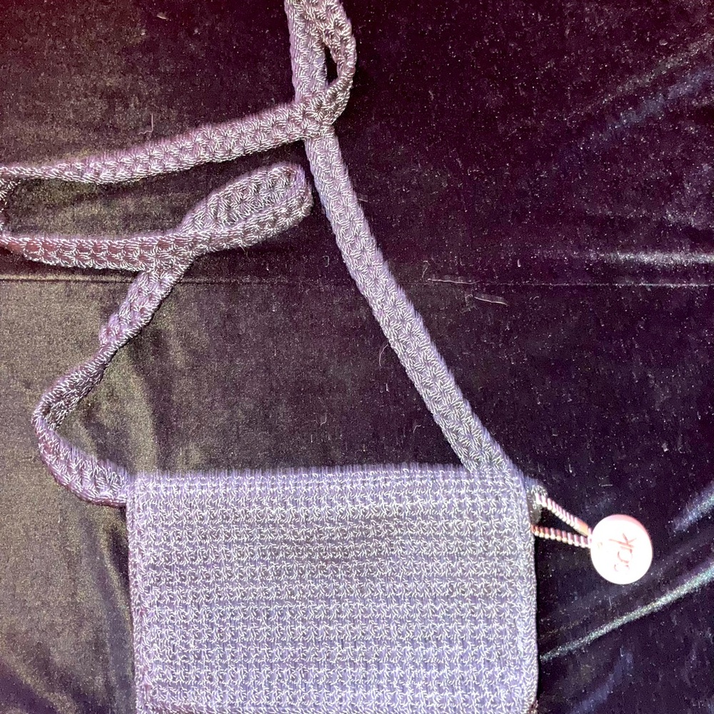 The Sak Crochet Crossbody Purse Bag Small Black
